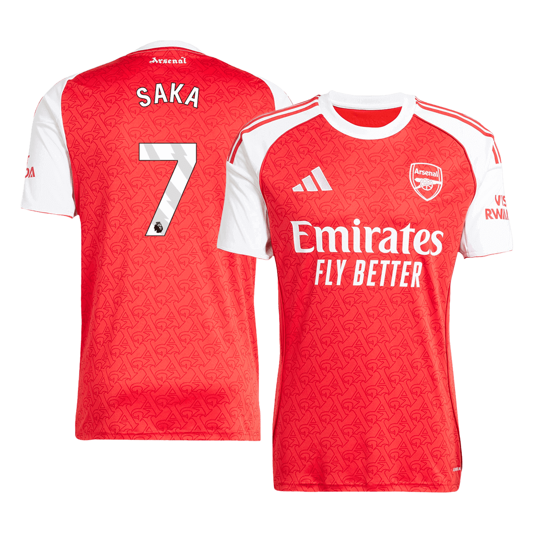 SAKA #7 Maillot de football Arsenal Domicile 2025/26 Rouge