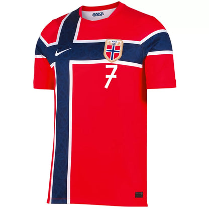 Maillot de foot domicile Norvège SØRLOTH #7 Coupe du Monde 2026