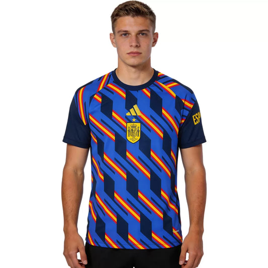 Maillot de football d'avant-match Espagne Coupe du Monde 2026
