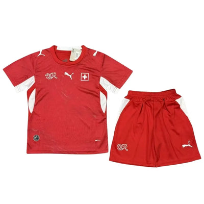 Kid's Switzerland Home Soccer Jersey Kit 2026 World Cup