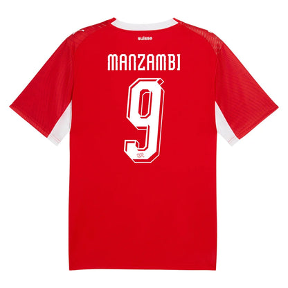 Manzambi #9 Switzerland 2026 World Cup Home Jersey