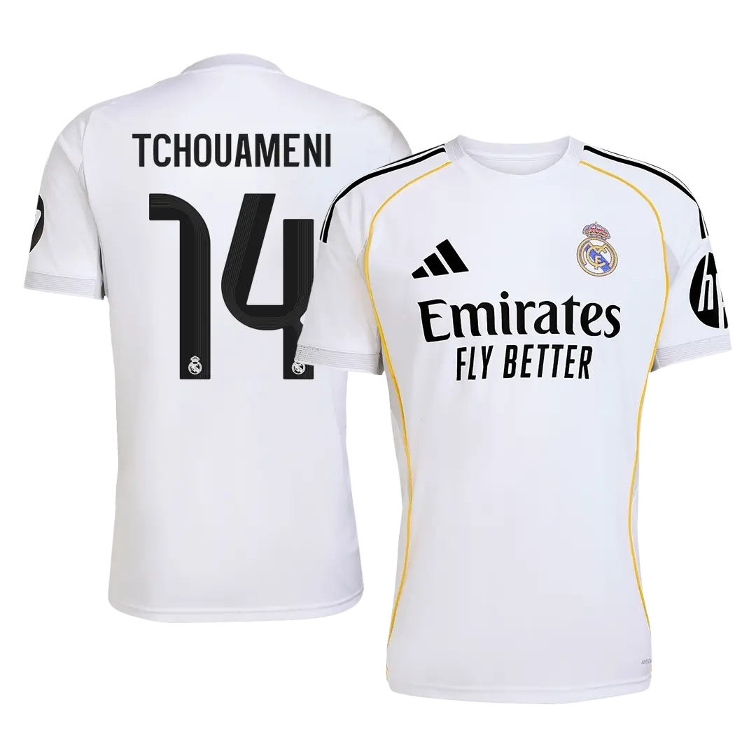 TCHOUAMENI #14 Real Madrid Home Soccer Jersey 2025/26