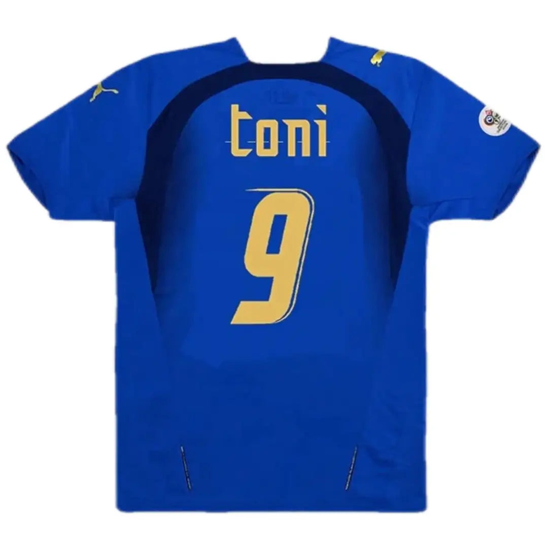 Maillot de football rétro domicile TONI #9 Italie 2006