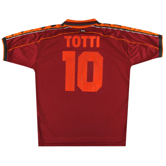 TOTTI #10 Retro Roma Home Soccer Jersey 1998/99