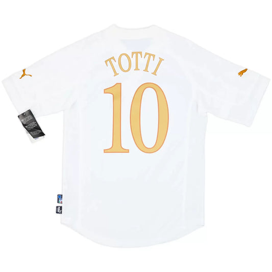 TOTTI #10 Italy 2004 Away Retro Football Jersey