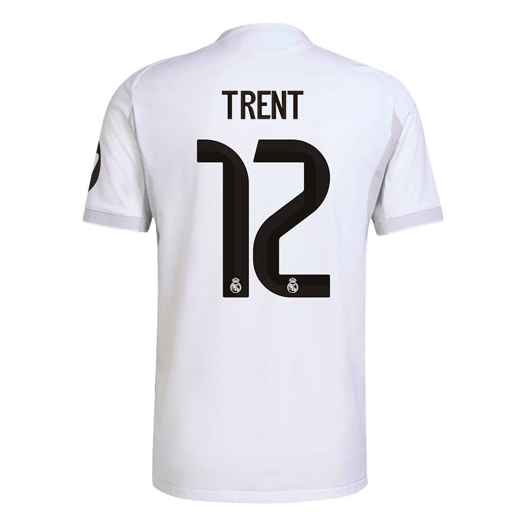 Camiseta de fútbol TRENT #12 Real Madrid, versión jugador local, temporada 2025/26, blanca