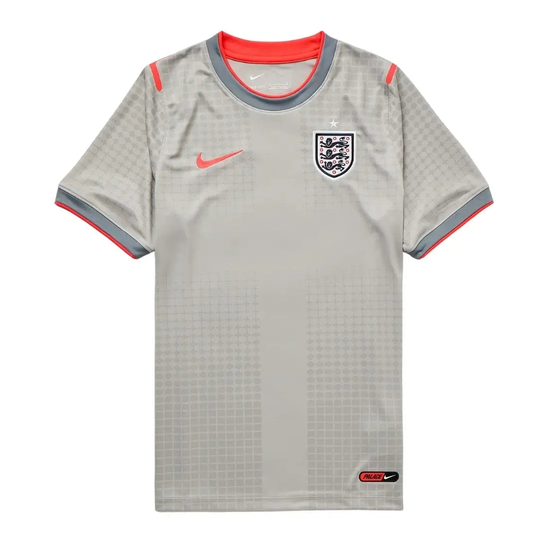Three Lions x Palace 2026 Soccer Jersey Pewter Grey Bright Crimson
