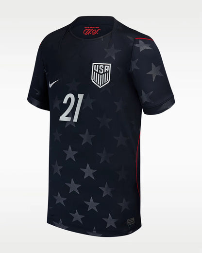 Timothy Weah #21 USMNT USA Away Soccer Jersey 2026