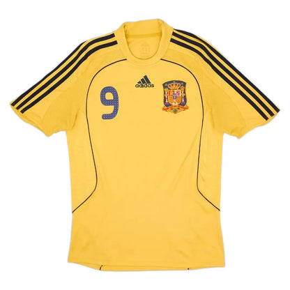 Torres #9 Spain 2008 Away Retro Football Jersey