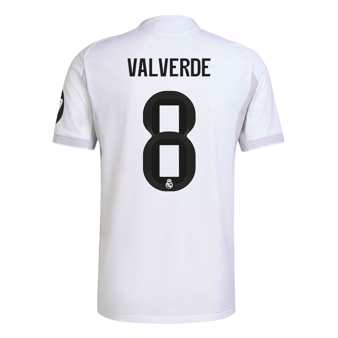 Camiseta de fútbol de Valverde nº 8 del Real Madrid, versión jugador local, temporada 2025/26