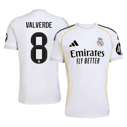 Camiseta de fútbol del Real Madrid de Valve #8, temporada 2025/26
