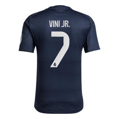 Camiseta de fútbol de VINI JR. #7 Real Madrid, versión visitante, temporada 2025/26