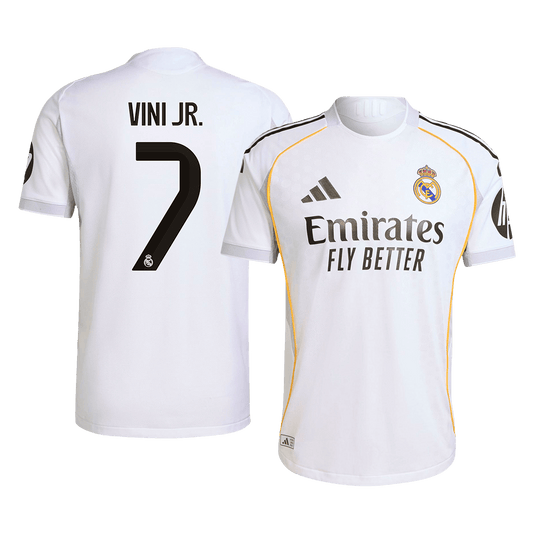 VINI JR. #7 Real Madrid Home Player Version Soccer Jersey 2025/26 White