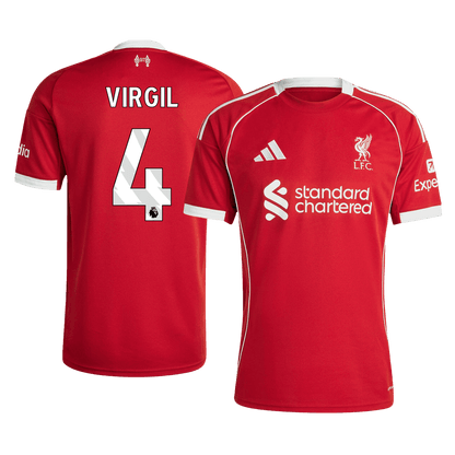 Camiseta de fútbol local del Liverpool VIRGIL #4 2025/26