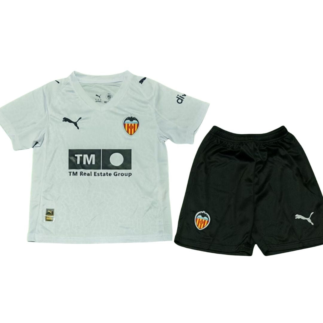 Valencia Kid's Home Soccer Kit 2025/26 - Jersey+Shorts