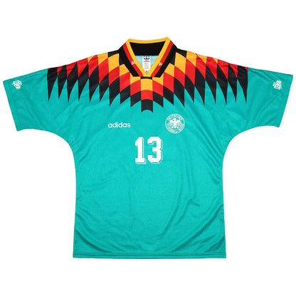 Maillot de football rétro extérieur de l'Allemagne, Völler n° 13, Coupe du monde 1994