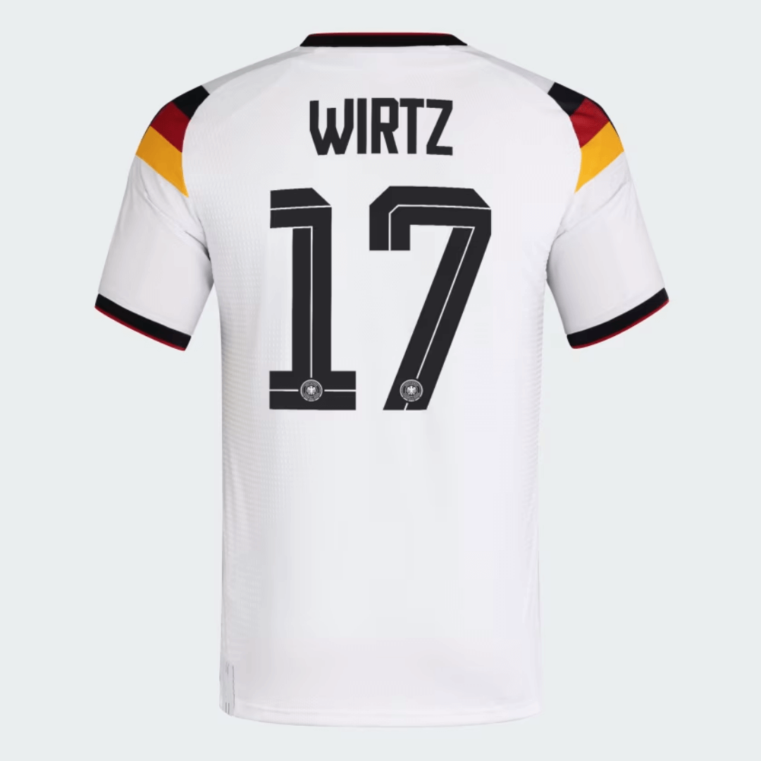 Camiseta de fútbol de local de la selección alemana, versión jugador, número 17, WIRTZ, Copa Mundial de 2026