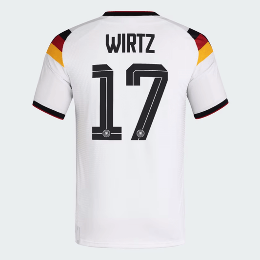 Camiseta de fútbol de local de la selección alemana, versión jugador, número 17, WIRTZ, Copa Mundial de 2026
