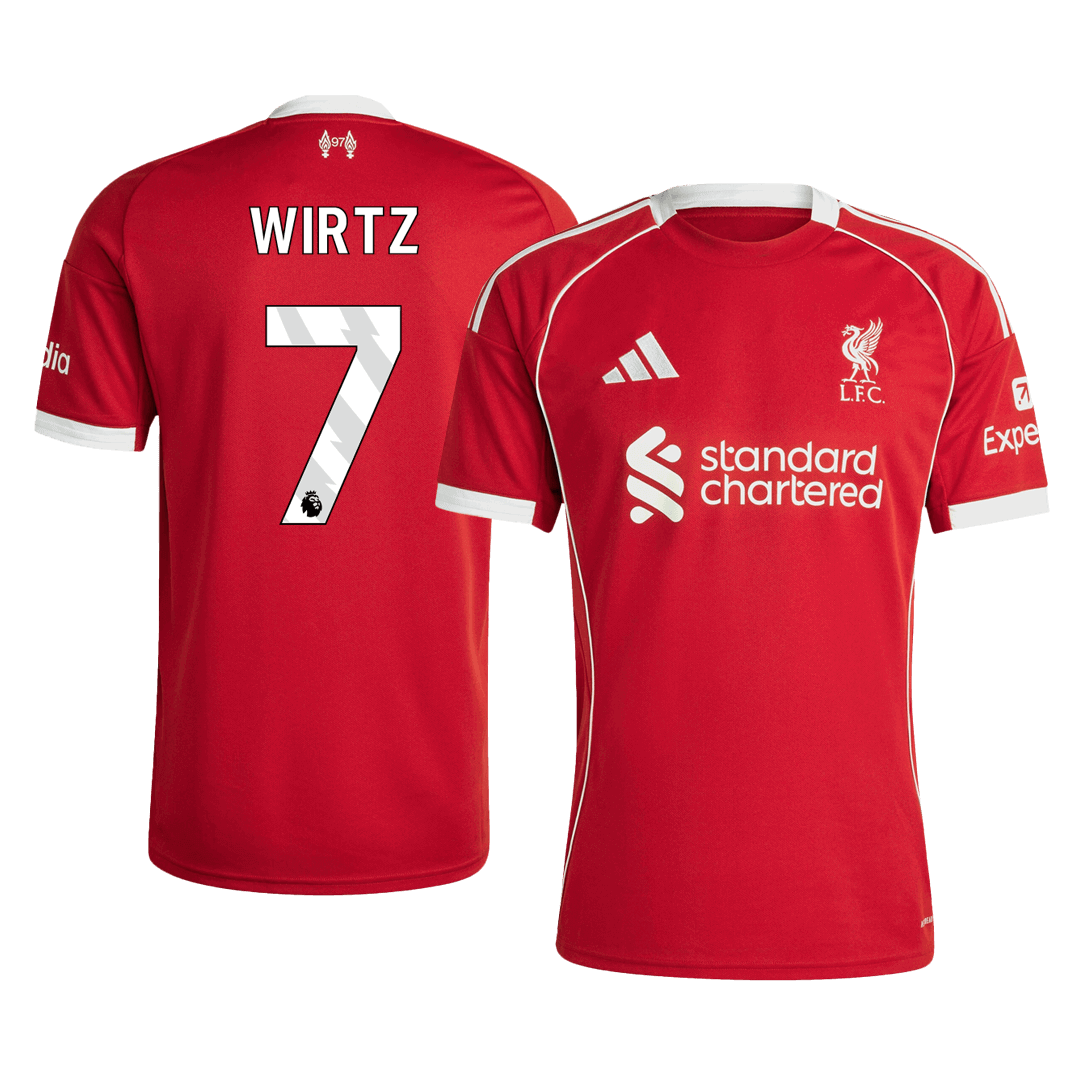 Camiseta de fútbol local del Liverpool WIRTZ #7 2025/26