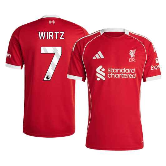 WIRTZ #7 Liverpool Home Soccer Jersey 2025/26