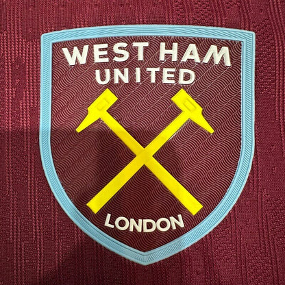 West Ham United Player Version Home Soccer Jersey 2025/26