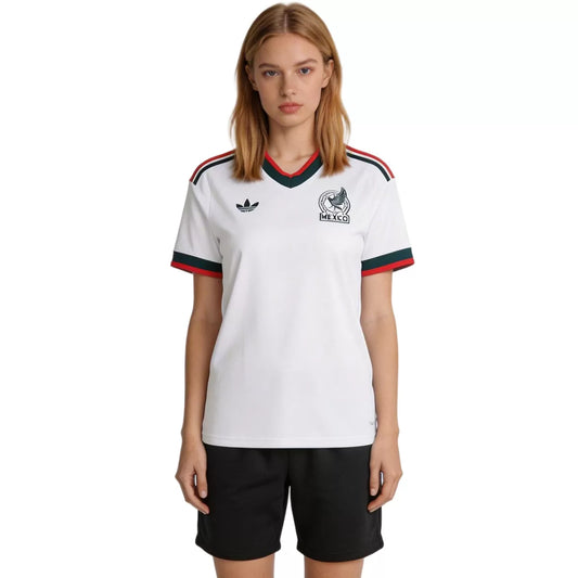 Playera de fútbol de visitante de México para mujer Mundial 2026