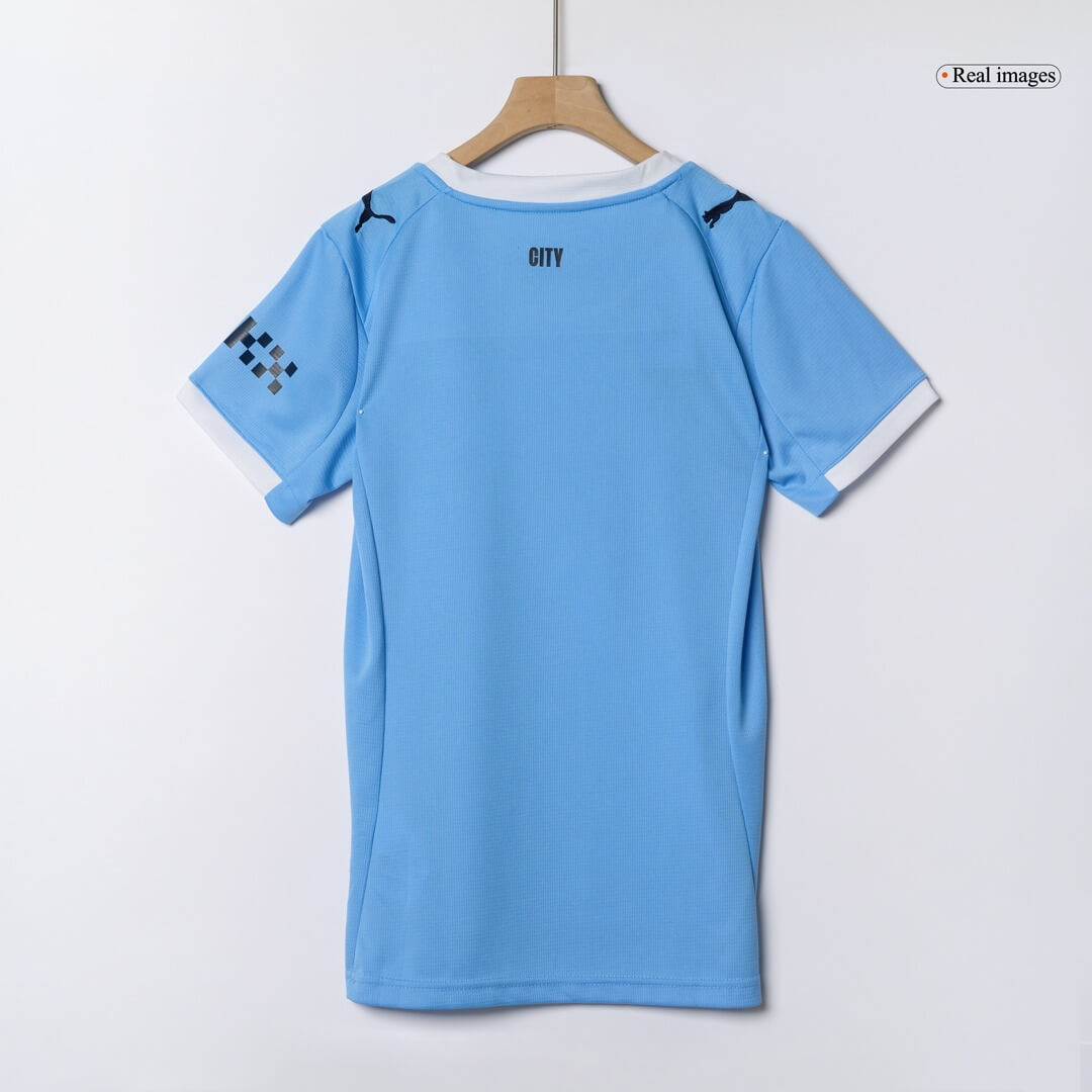 Camiseta de fútbol del Manchester City femenino, local, temporada 2025/26, azul