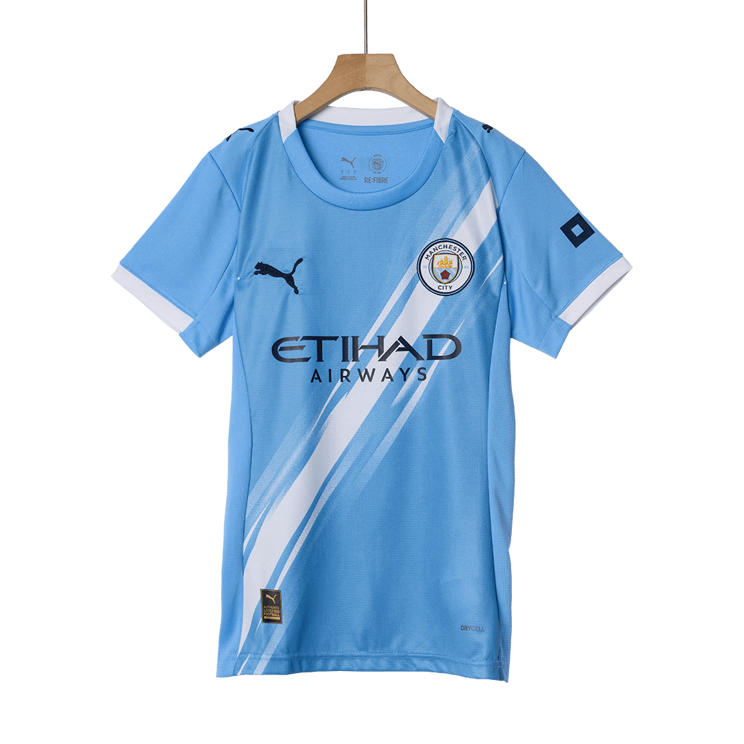 Camiseta de fútbol del Manchester City femenino, local, temporada 2025/26, azul