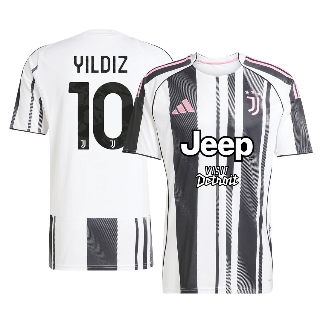 Camiseta de fútbol de la Juventus, local, número 10, temporada 2025/26, blanca y negra.