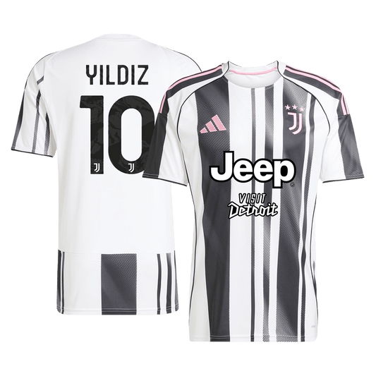 YILDIZ #10 Juventus Home Soccer Jersey 2025/26 Black&White