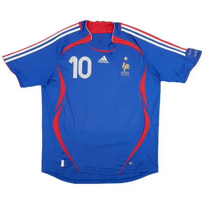 Camiseta de fútbol retro local de ZIDANE #10 Francia 2006
