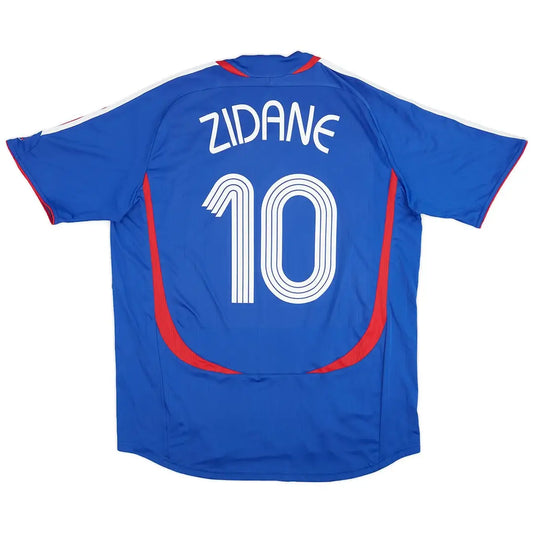 ZIDANE #10 France 2006 Home Retro Football Jersey