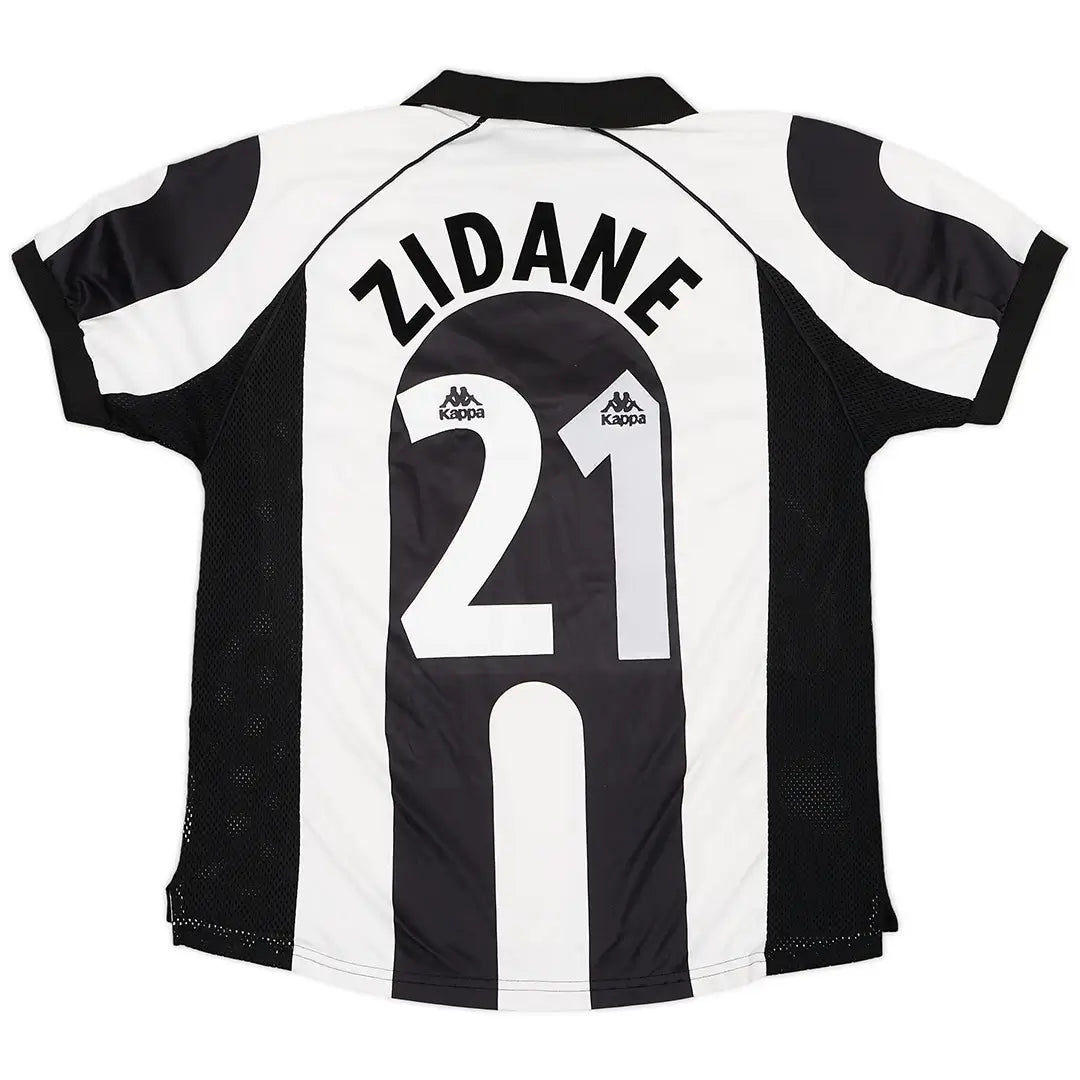 Maillot de football rétro domicile de la Juventus 1997/98, numéro 21, Zidane