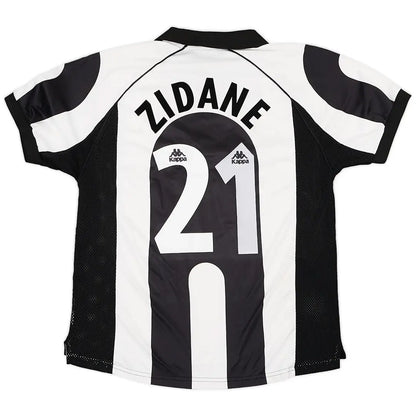 Maillot de football rétro domicile de la Juventus 1997/98, numéro 21, Zidane
