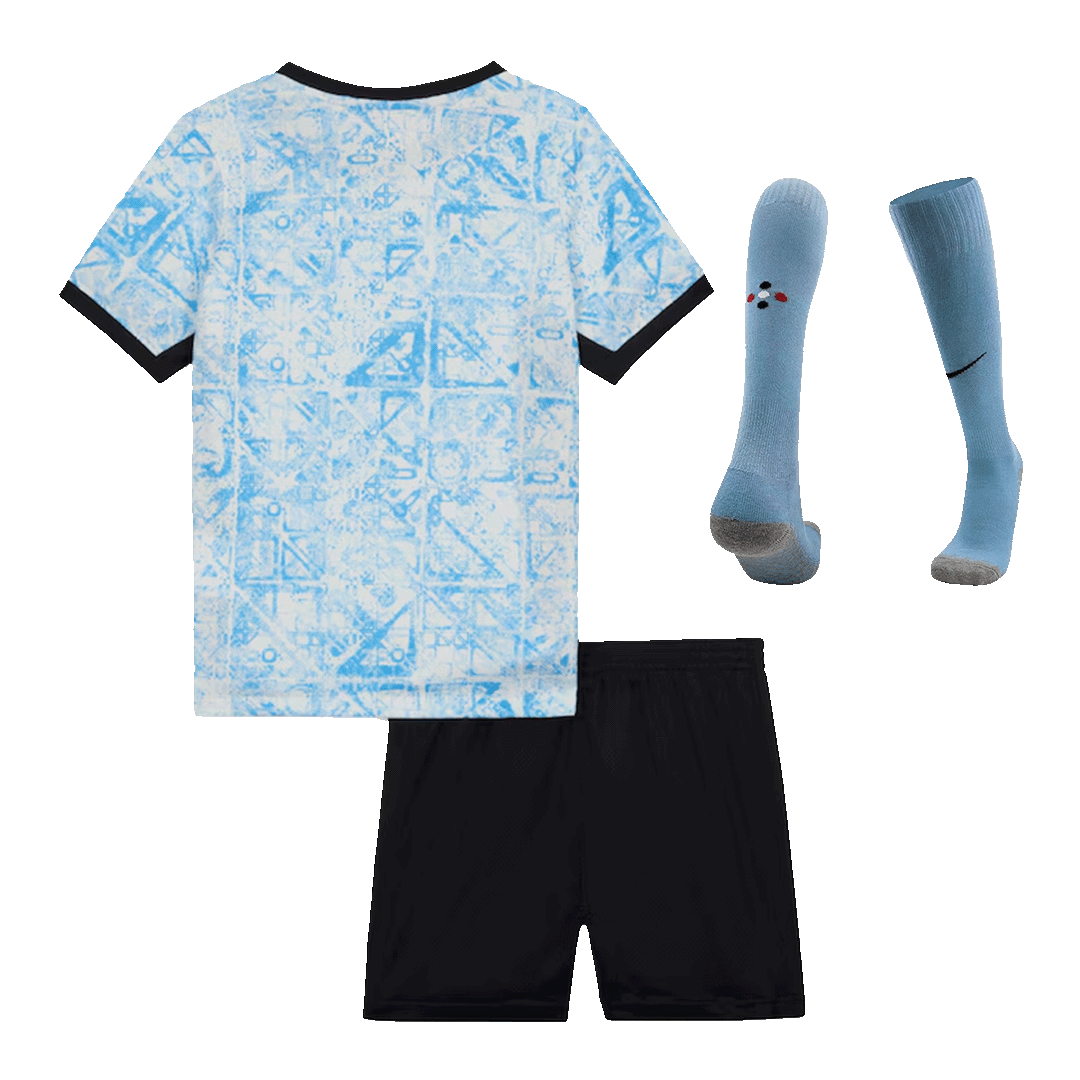 Portugal Kid's Away Football Jersey Kit (Jersey+Shorts+Socks) Euro 2024
