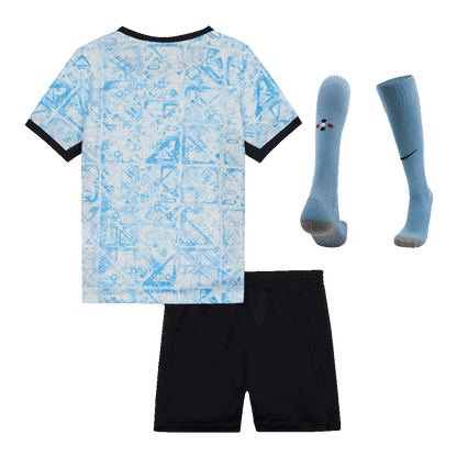 Portugal Kid's Away Football Jersey Kit (Jersey+Shorts+Socks) Euro 2024