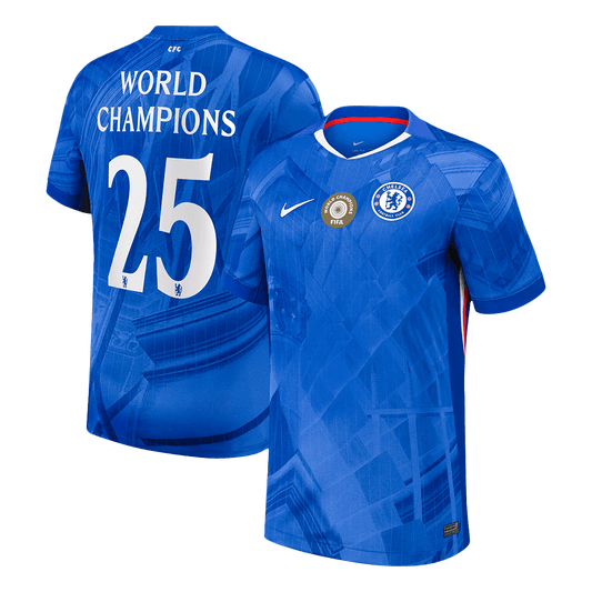 WORLD CHAMPIONS #25 Chelsea Home Soccer Jersey 2025/26