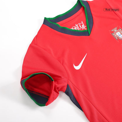 Portugal Kid's Home Football Jersey Kit (Jersey+Shorts+Socks) Euro 2024