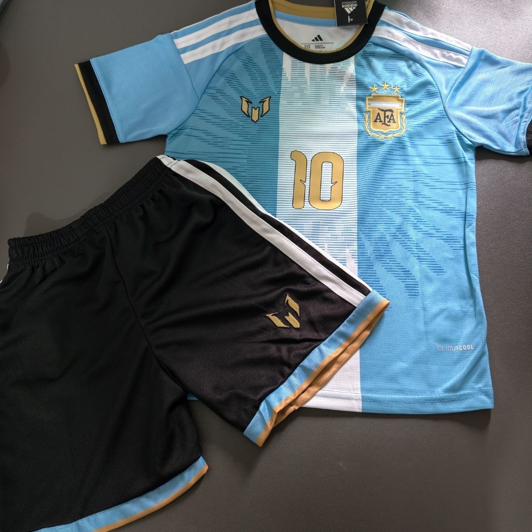 Παιδικό σετ εμφάνισης Argentina x Messi #10 (εντός έδρας) 2026 - Φανέλα+Σορτς