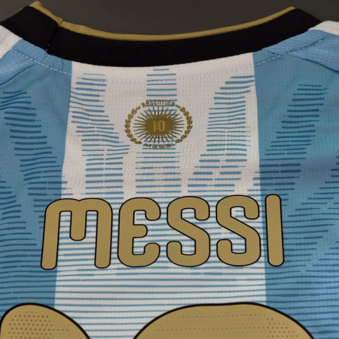 Παιδικό σετ εμφάνισης Argentina x Messi #10 (εντός έδρας) 2026 - Φανέλα+Σορτς