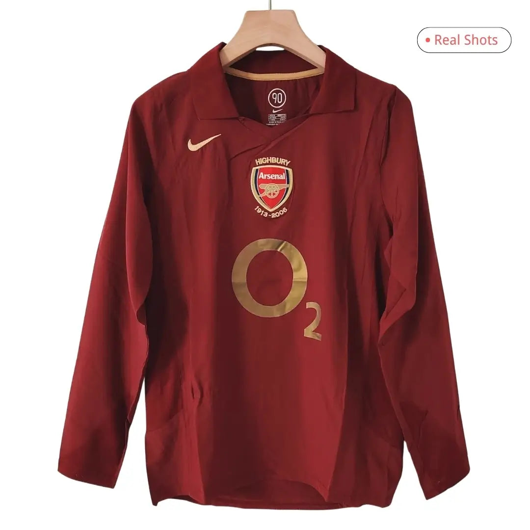 Arsenal 2005/06 Home Retro Soccer Jersey Long Sleeve