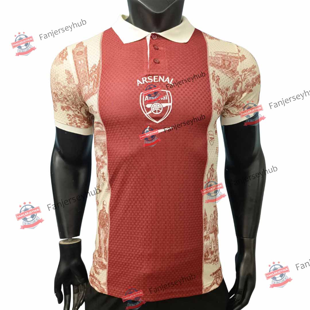 Gunners Vintage Style  Player Version Polo Soccer Jersey 2026/27