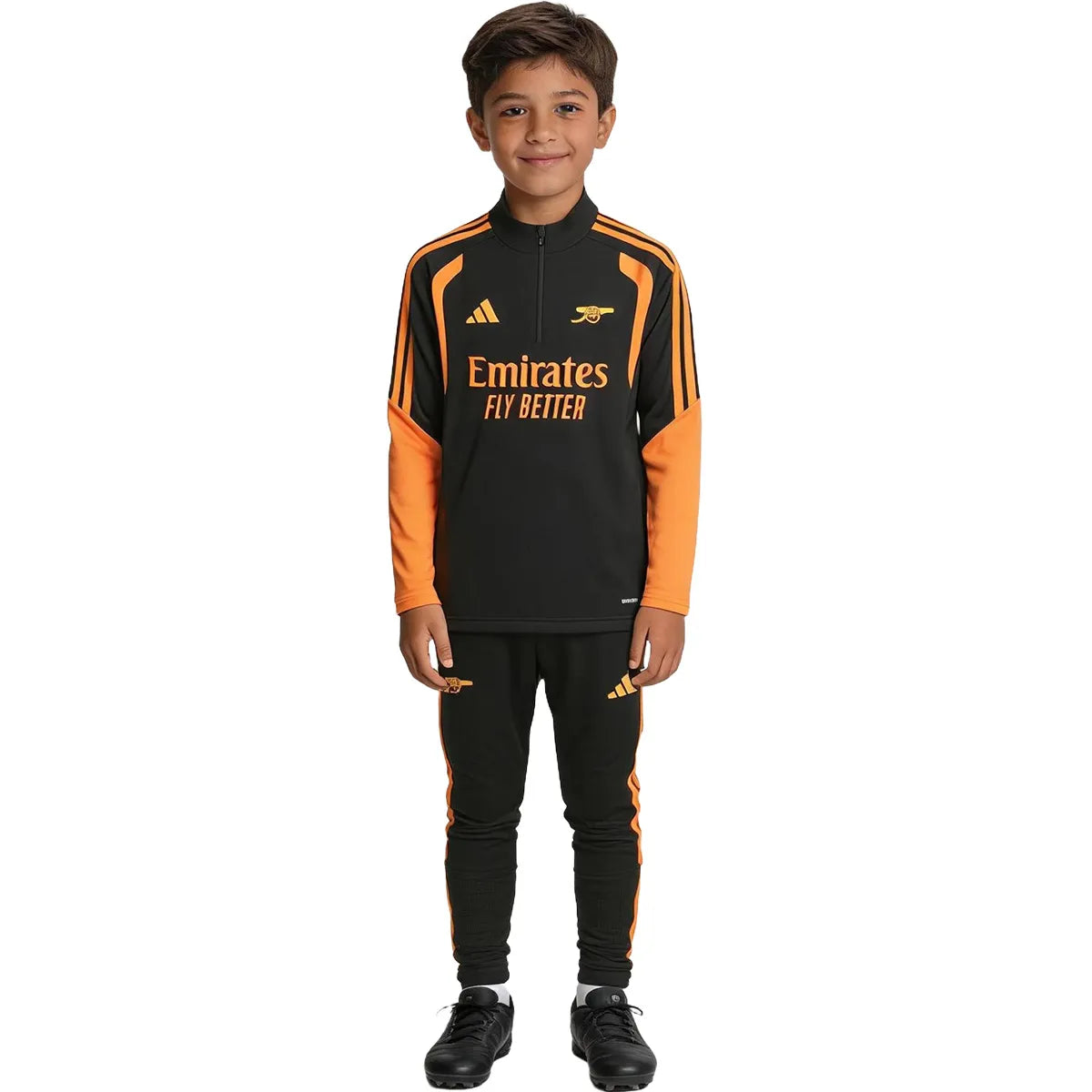 Survêtement enfant Barcelone à fermeture éclair 1/4 noir 2025/26