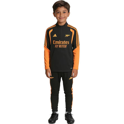 Survêtement enfant Barcelone à fermeture éclair 1/4 noir 2025/26