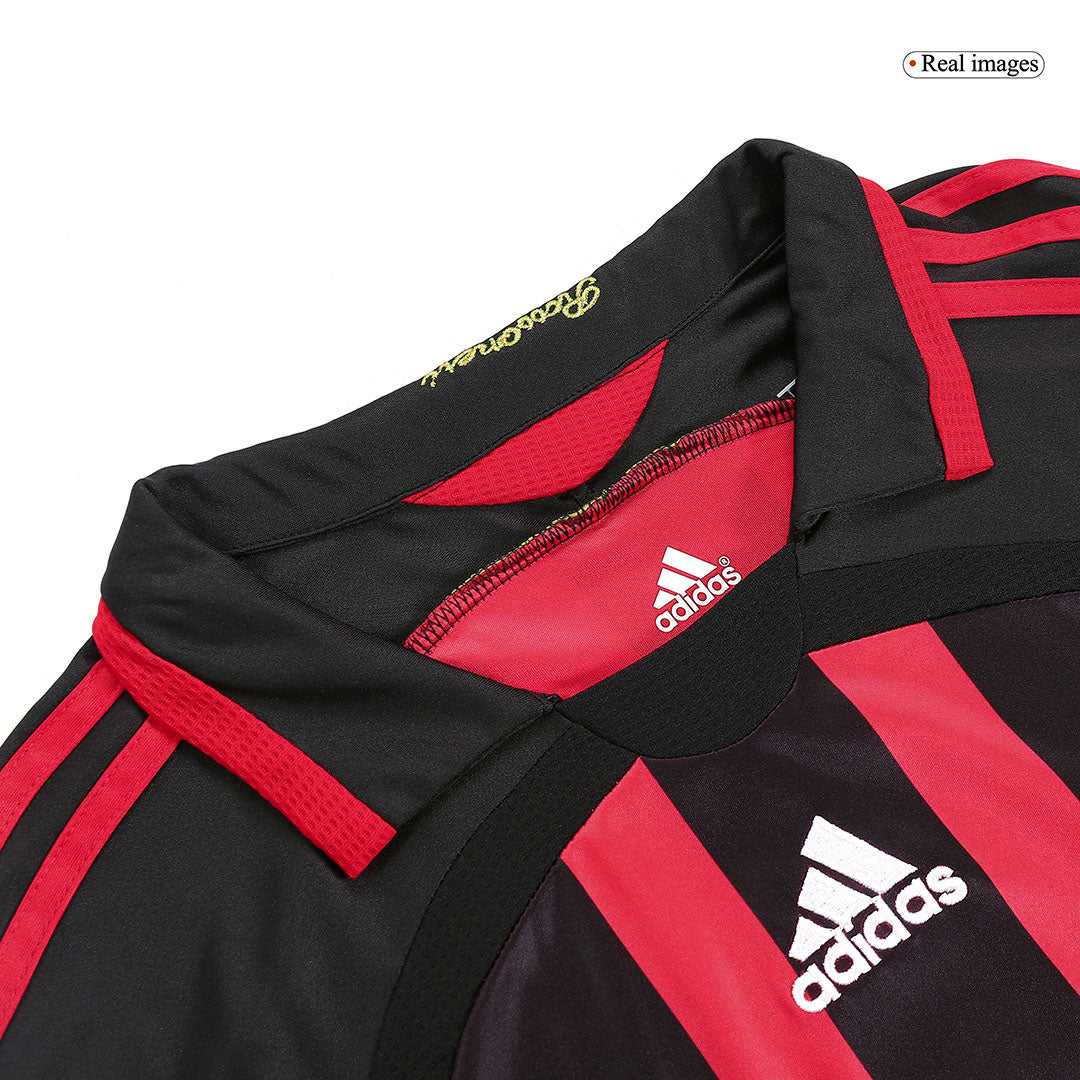 AC Milan 2006/07 Home Retro Long Sleeve Soccer Jersey