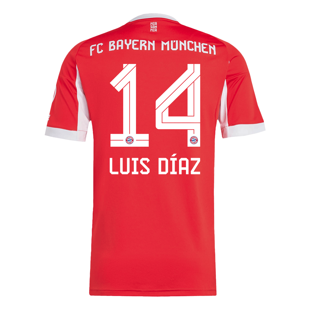LUIS DÍAZ #14 Bayern Munich Home Soccer Jersey 2025/26