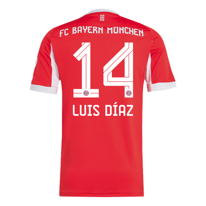 LUIS DÍAZ #14 Bayern Munich Home Soccer Jersey 2025/26