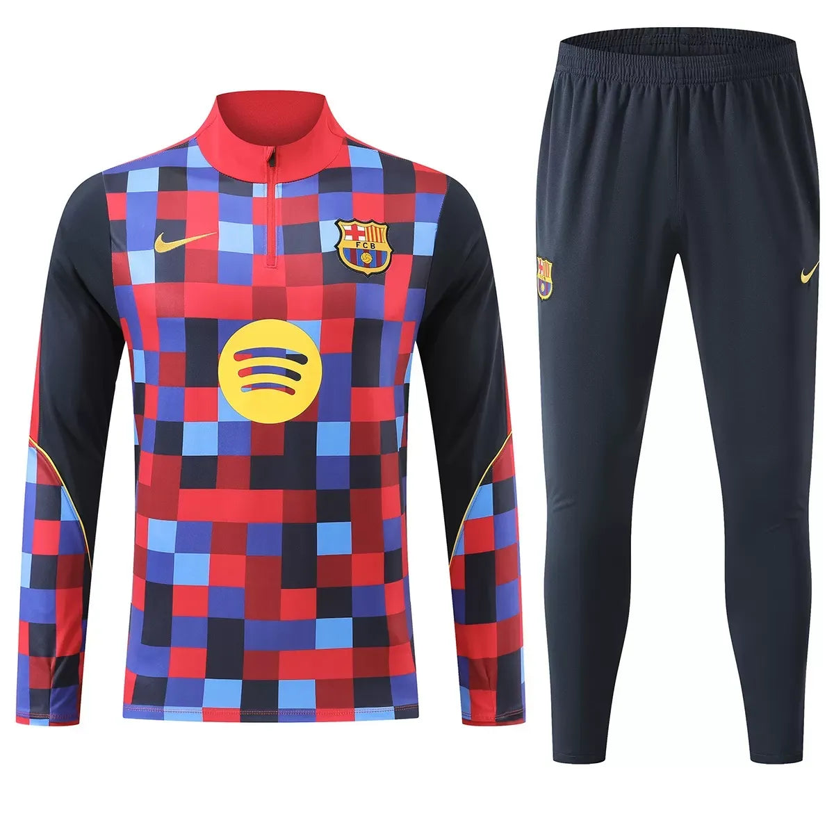 Chándal infantil Barcelona con cremallera de 1/4, temporada 2025/26, negro