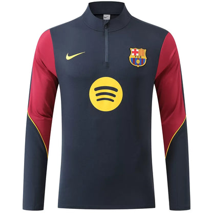 Survêtement Barcelone 1/4 Zip 2025/26 Noir