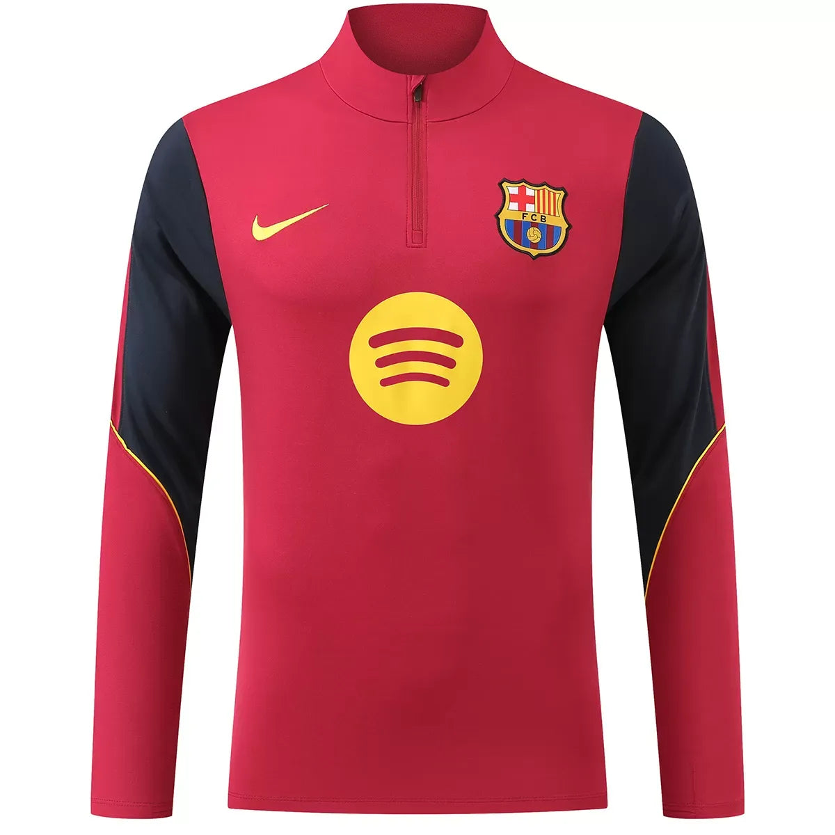 Chándal Barcelona con cremallera de 1/4, temporada 2025/26, negro
